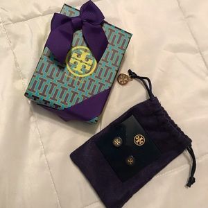 Tory Burch logo earrings
